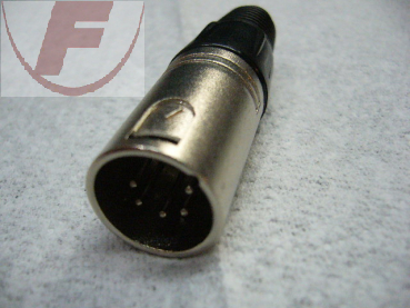 XLR-Stecker 5-polig, ohne Verriegelung
