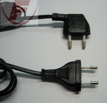 Netzkabel mit Euro-Stecker 1,5 m mit freien Enden, schwarz