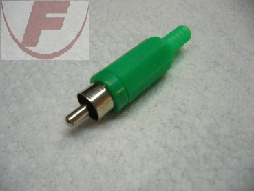 Cinch-Stecker, Kunststoff, grün