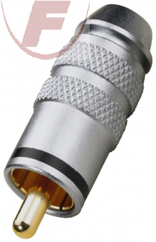 Cinch-Stecker HighEnd, verg. isol. schwarz CG 543