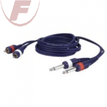 2x Mono-Kli.stecker 6,3 / 2x Cinchstecker, 1,5m - Audiokabel