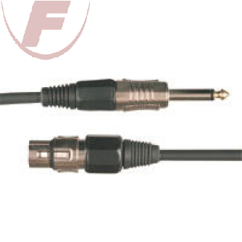 Mono-Klinkenstecker 6,3 / XLR Kupplung, 1,5m - Audiokabel