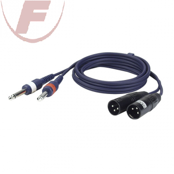 2x XLR-Stecker / 2x Mono-Klinkenstecker, 3m - Audiokabel