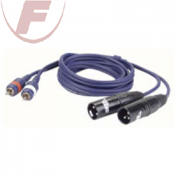 2x Cinchstecker / 2x XLR Stecker, 1,5m - Audiokabel