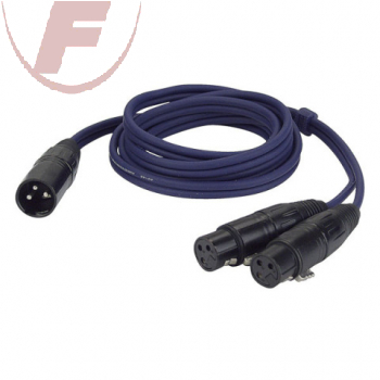 XLR-Stecker / 2x XLR-Kupplung, 1,5m - Audiokabel Symmetrisch