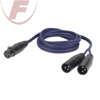 XLR-Kupplung/ 2x XLR-Stecker, 1,5m - Audiokabel Symmetrisch