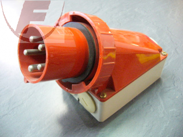 CEE- Aufbaustecker 63A rot