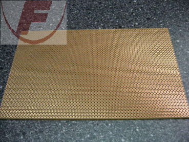 Lochraster-Platine Hartpapier, Lötpunktraster 2,54mm, 500x100 mm