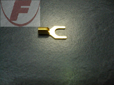 Gabelkabelschuh M5, 0,25 mm²  vergoldet