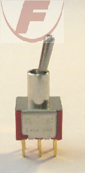 Mini.Schalter, Print-Vert, 2-polig on-on, 7201