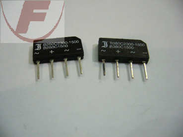 Gleichrichter Flachbrücke 250V, 1,5A  W+W-