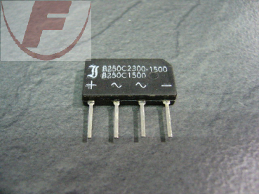 Gleichrichter Flachbrücke 250V, 1,5A  +WW-