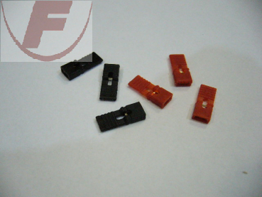 Jumper schwarz, mit Lasche RM 2,54mm (10 Stück)