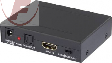 2 Port Audio Extraktor [HDMI - HDMI, Cinch, Toslink] 1920 x 1080 Pixel - SpeaKa