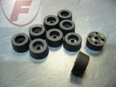 PVC-Gerätefüße zum Anschrauben, Ø 17,5 x H 9,0mm, schwarz, VE=10Stück