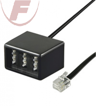 Telefonadapter RJ11 / TAE NFF Kupplung 0,2m