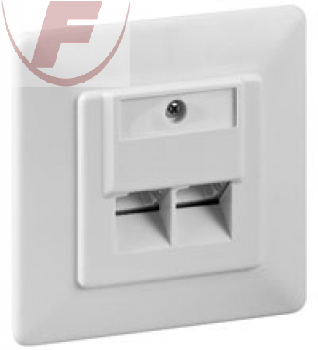 CAT 6 Unterputzdose 2x RJ45 Netzwerkdose, geschirmt, weiß
