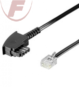 TAE-F > RJ 12 DEC 10m NTBA/Splitter schwarz