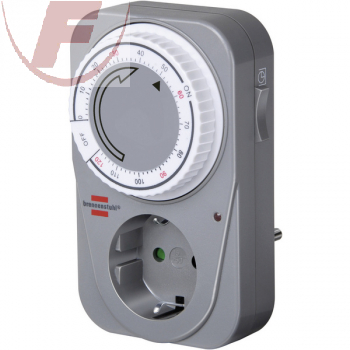 Steckdosen-Timer analog Tagesprogramm 1 120 min 3680 W IP20,Brennenstuhl 1506590