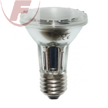 E27 Halogenlampe 50Watt / Spot 10º / PAR 20 / Ø: 65mm / Länge 86mm / dimmbar