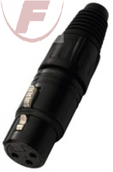 Neutrik NC3FXX-BAG, XLR Stecker 3polig, female, schwarz