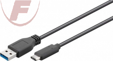 USB-3.0 Kabel, USB-A Stecker/USB-C Stecker, 0,5m, bis 5 Gbit/s