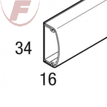 REHAU Wohnraumkanal 16 x 34 x 2100mm, reinweiss DECORA 16/34