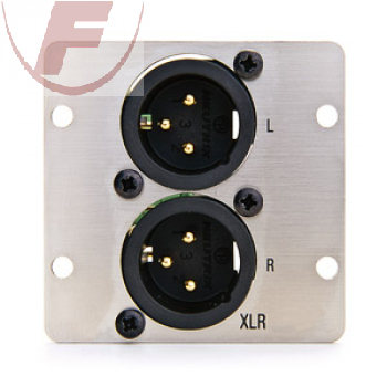 Anschlussblende Audio XLR Stecker 3polig - 2fach 54x54mm