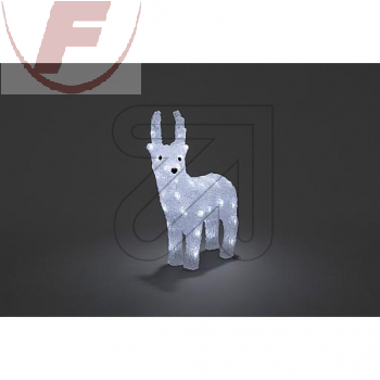 LED-Acryl-Rentier 32 LEDs weiß 29x38cm