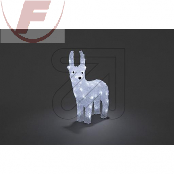 LED-Acryl-Rentier 32 LEDs weiß 29x38cm