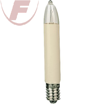 Kleinschaftkerze E10, 8V / 3W, innen, elfenbein, 3er Blister