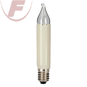 Kleinschaftkerze E10, 14V / 3W, innen, elfenbein, 3er Blister