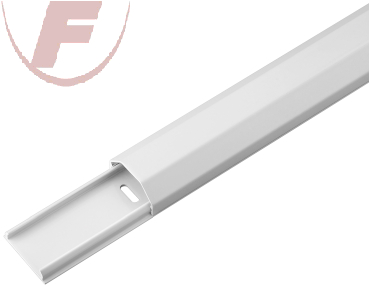 Aluminium-Kabelkanal 33 x 18 x 1100mm, weiß
