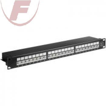 19" CAT 6A Ethernet Patch Panel 24 Port STP Geschirmt