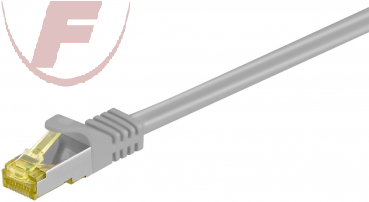 RJ45 Patchkabel, 0,5m, CAT 6A S/FTP (PiMF), 500 MHz mit CAT 7 Rohkabel, Grau