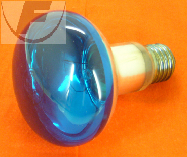 E27, R80 Reflektorlampe, 60Watt / 240Volt / blau / dimmbar / 10 Stück
