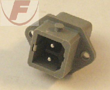 STASEI 200 grau Einbaustecker mit Kodiernut, Dichtung lose beigelegt