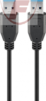 USB-3.0 Kabel, USB-A/A Stecker/Stecker, 1,00m
