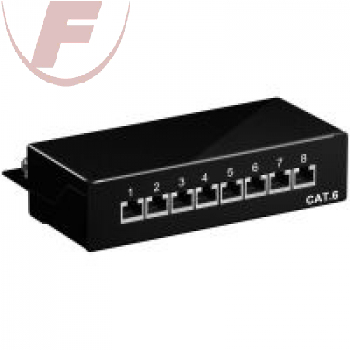 CAT 6 Ethernet Patch Panel 8 Port STP Geschirmt