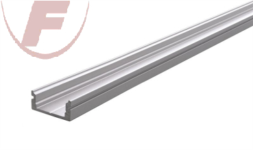 AU-01-10 U-Profil flach 2m Silber-matt Eloxiert