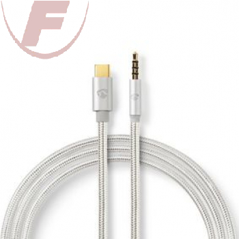 USB-2.0 Kabel, USB-C Stecker/3.5 mm Klinken-Stecker, 1,00m