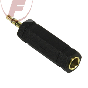 Adapter 6,35mm Kupplung Stereo-3,5mm Stecker Stereo vergoldet