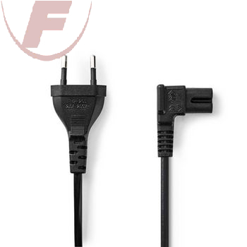 Netzkabel | Euro-Stecker – IEC-320-C7,  8-Form-Kupplung abgewinkelt links/rechts