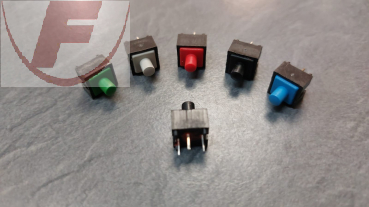 Taster, Druck=EIN, 1-pol., 20mA/30V, grau, Leiterplatte, liegend, 10x10, erhöhte