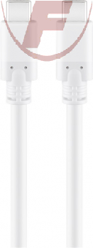 USB-3.2 Kabel, USB-C/C Stecker/Stecker, 0,50m, bis 5 Gbit/s, weiß