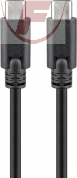 USB-3.0 Kabel, USB-C/C Stecker/Stecker, 0,5m, bis 20 Gbit/s schwarz