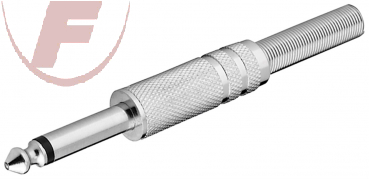 Mono-Klinkenstecker 6,3mm Metall, Knickschutz