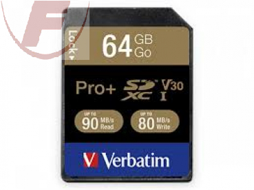 Verbatim, 64GB SDXC Karte Pro+, Class 10 UHS-I
