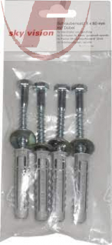 Schrauben und Dübelset 10 mm für Wandhalter