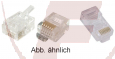 Modular-Stecker, RJ11, 6/4 für Flachkabel